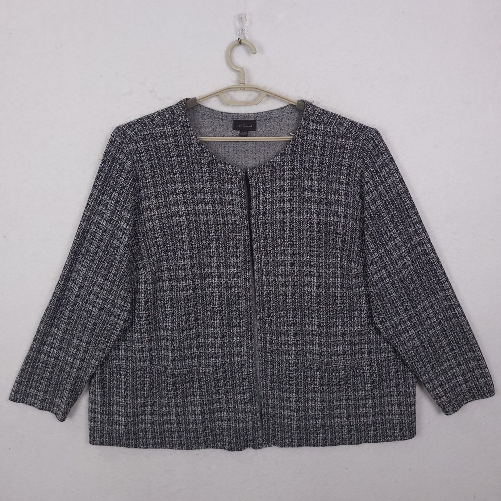 J. Jill Cardigan Women Plus 3X Wearever Textured Knit Open Front Jacket